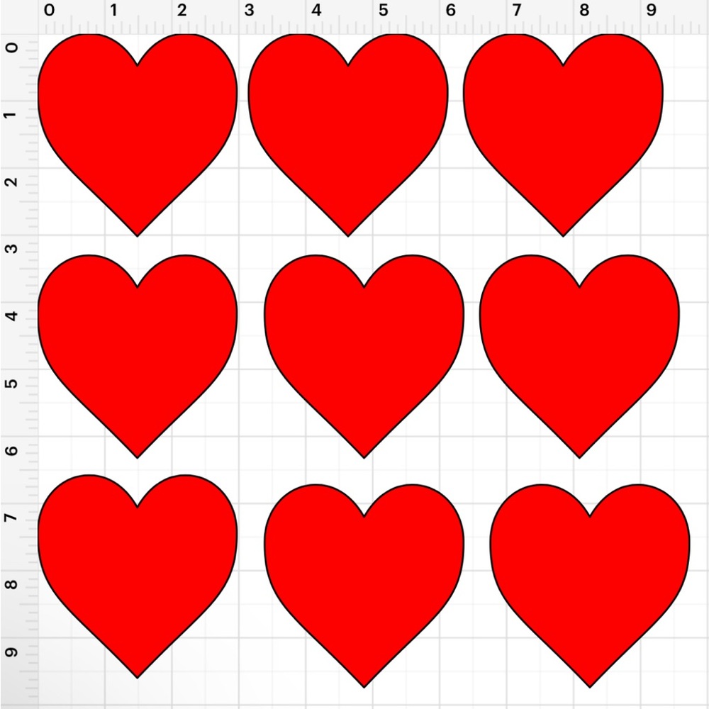 Heart decals